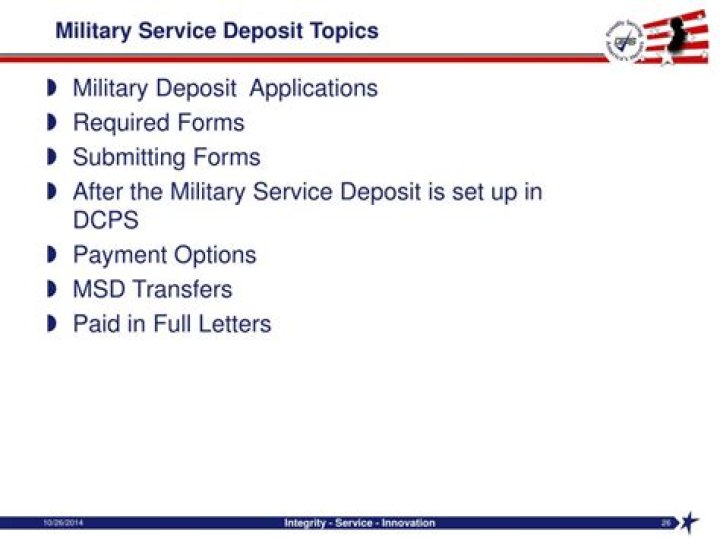 What is a military service deposit?